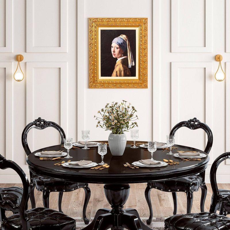 American Art Decor 19.25"x23.25" Ornate Framed Girl with a Pearl Earring Canvas Print by Johannes Vermeer