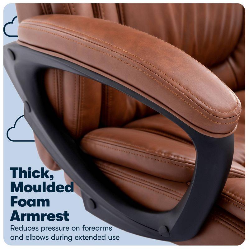 Serta Serta Garret Executive Office Chair, Ergonomic Lumbar Support, Semi-Plush Cushion, Body Pillows