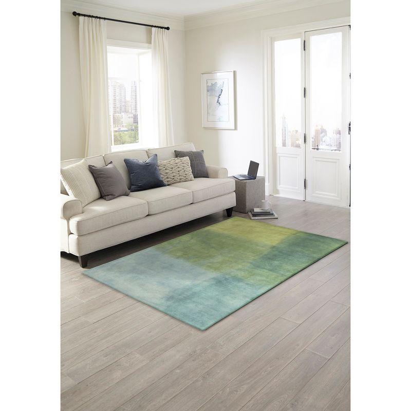 Liora Manne Piazza Watercolors Indoor Rug Sea Breeze 5' x 7'6"