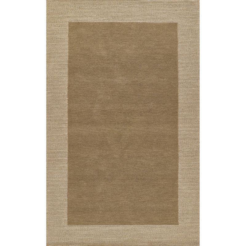 Taupe Hand-Tufted Wool and Viscose Rectangular Rug 2x4