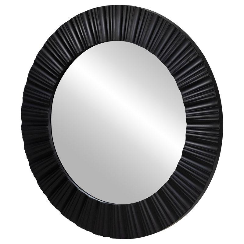 Elegant 20" Contemporary Fluted Round Mirror Wall Decor