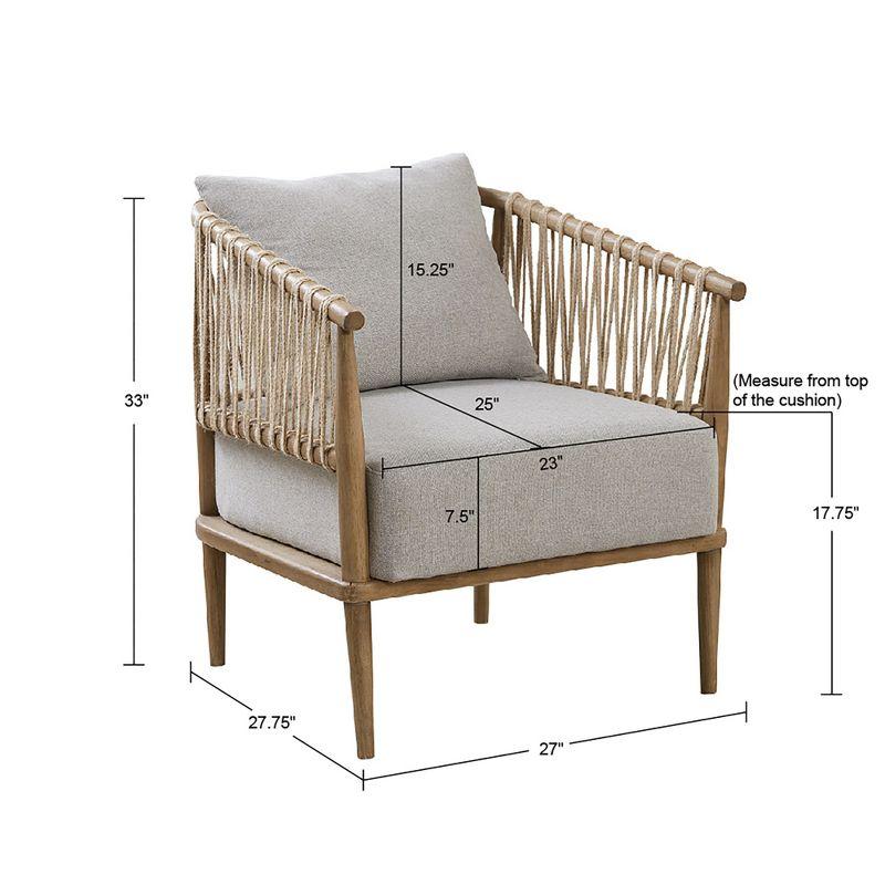 Longshore Tides Comfortable Lounge Chair Solid Wood Coastal Style Perfect For Indoor Spaces