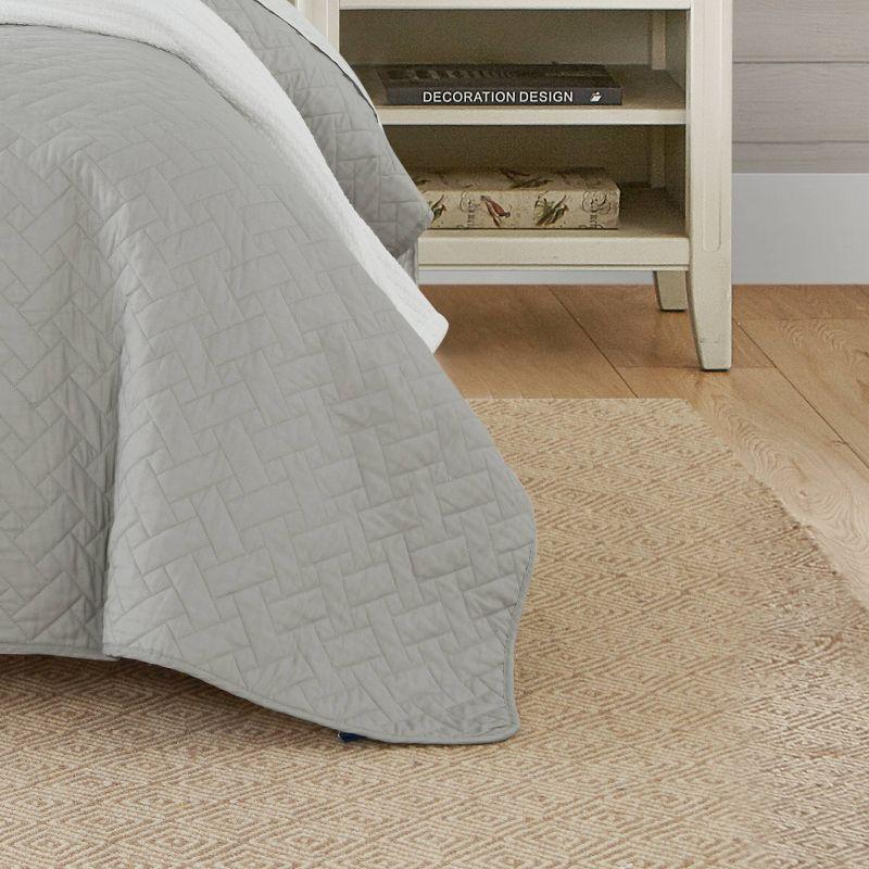 Tommy Bahama Raffia Solid Cotton Reversible Quilt Set