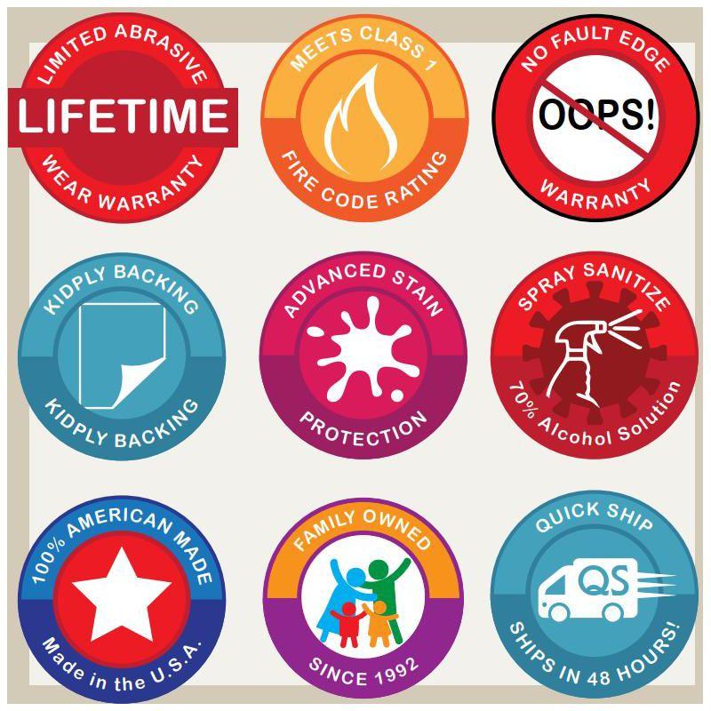 Carpets for Kids Premium Collection Classroom Seating Calendar Geometric Tufted Area Rug