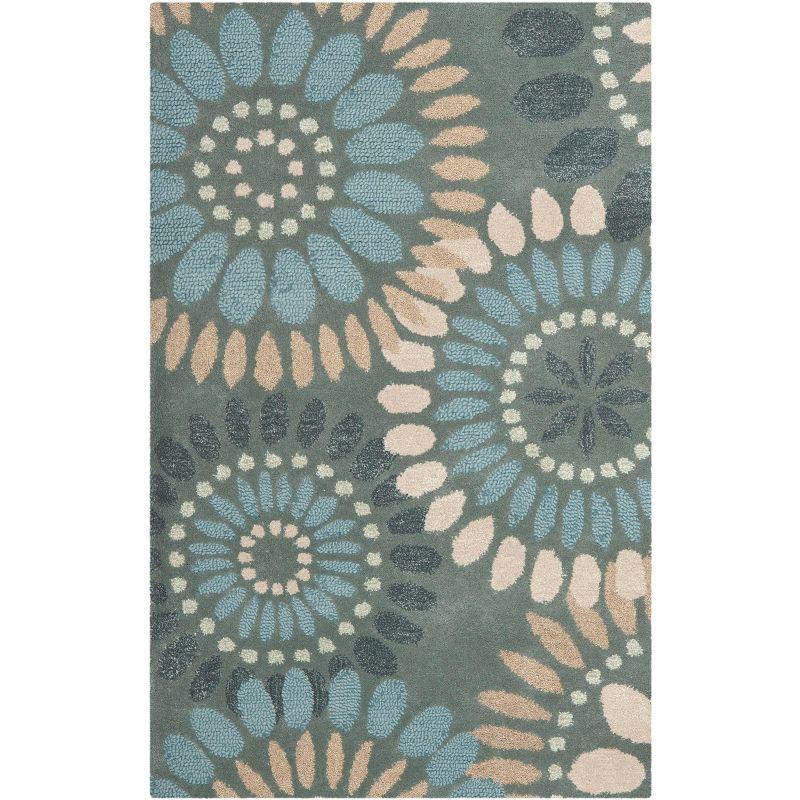 World Menagerie Arber Jardin Hand Tufted Wool Floral Rug
