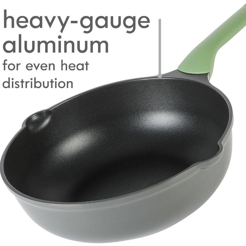 Kenmore Theodore 6 Quarts Non-Stick Aluminum Saute Pan with Lid