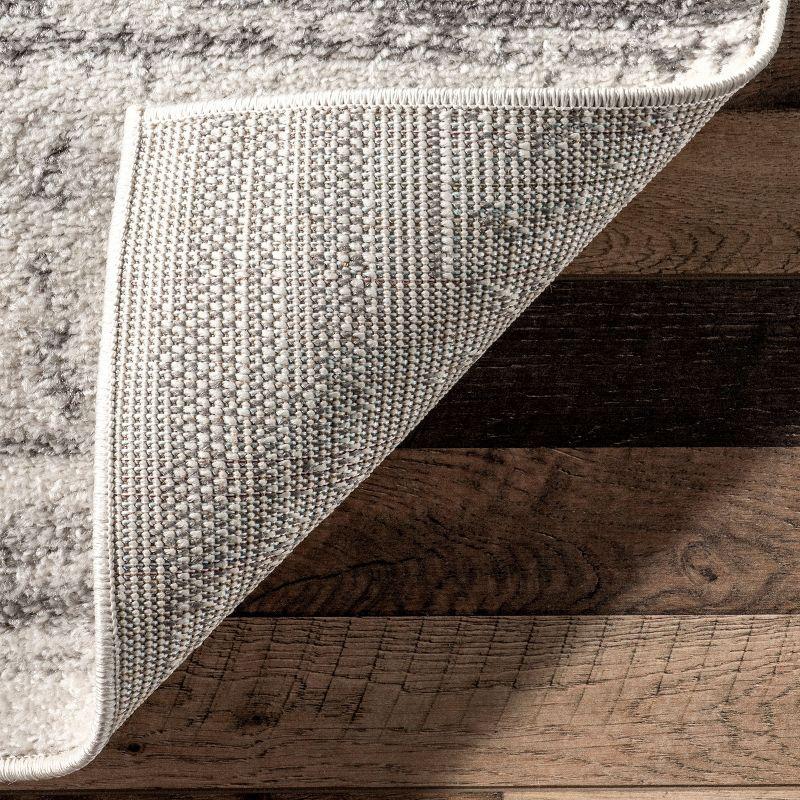 Nuloom Nova Striped 4x6 Indoor Area Rug for Living Room Bedroom Dining Room Kitchen, Grey/Off White