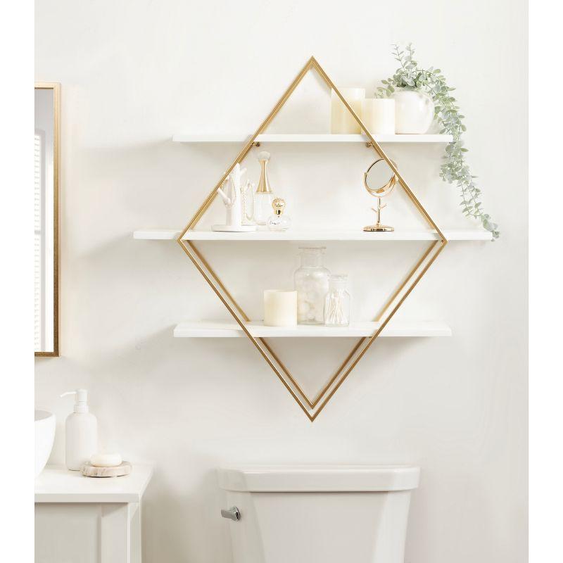 3 Piece Diamond Floating Shelf