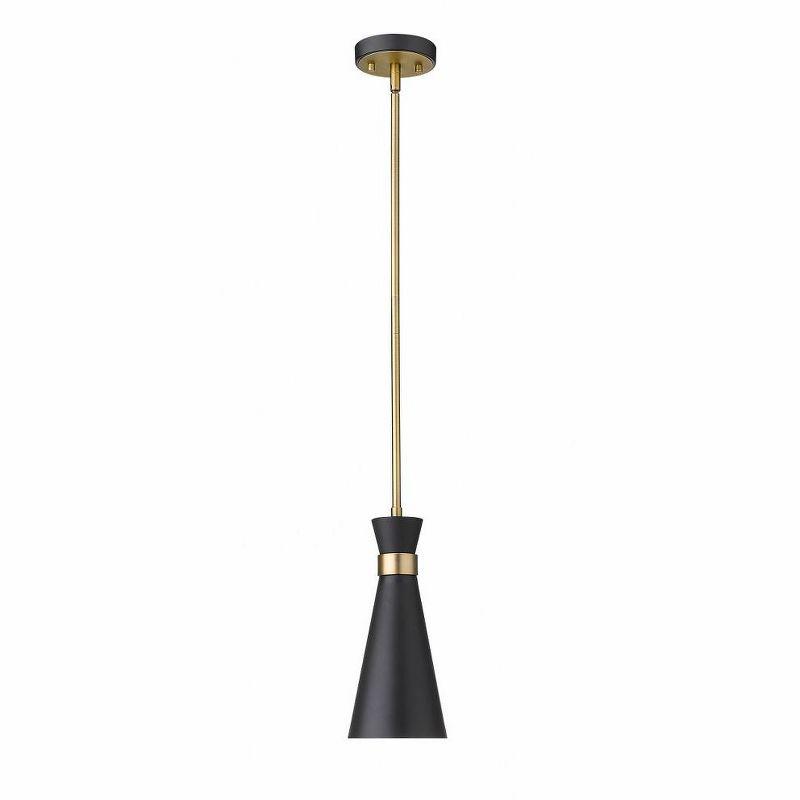 Z-Lite Soriano 1 - Light Pendant in  Matte Black/Heritage Brass