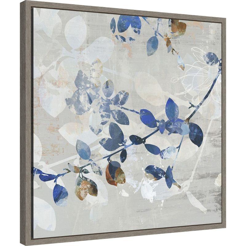 Amanti Art Golden Blue I by Asia Jensen Canvas Wall Art Print Framed 22 x 22-in.