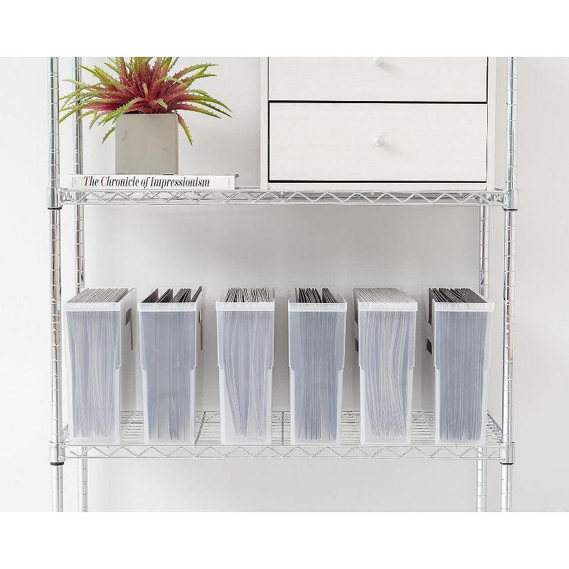 IRIS USA Hanging Plastic Desktop File Box Folders, Letter Size