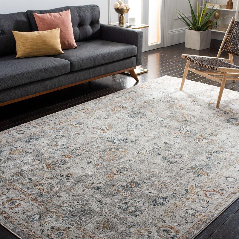 Dream DRM727 Power Loomed Area Rug - Ivory/Light Grey - 4'x6' - Safavieh.