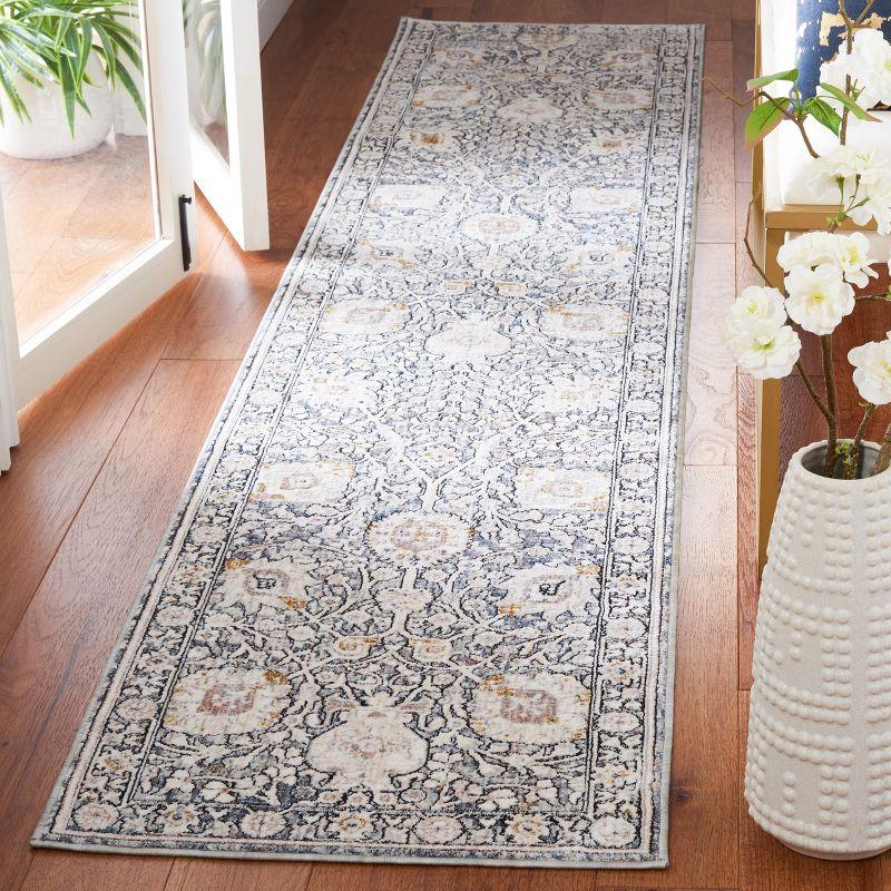 Moondust MND650 Power Loomed Runner Rug - Ivory/Grey - 2'x9' - Safavieh.