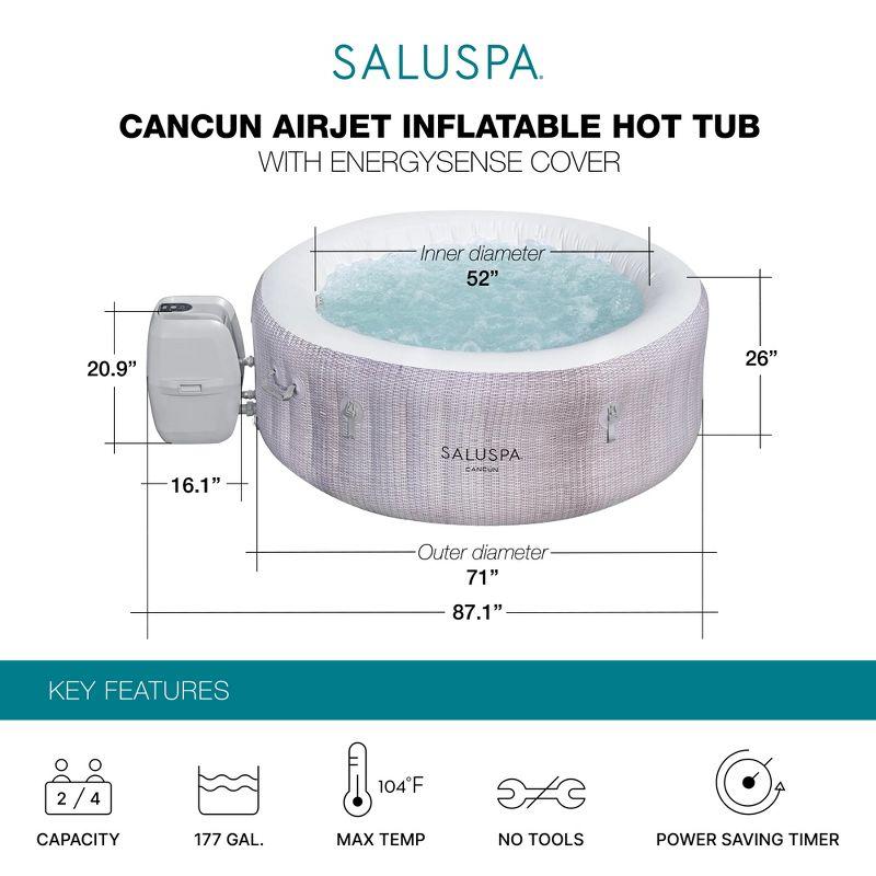 Bestway SaluSpa Cancun AirJet Inflatable Hot Tub with 120 Soothing Jets