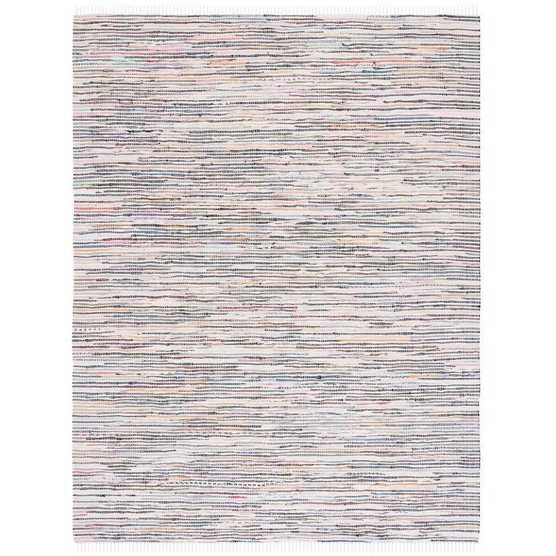 Rag Rug RAR125 Hand Woven Indoor Area Rug - Ivory/Multi - 8'x10' - Safavieh.
