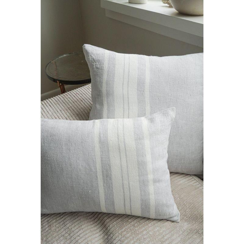 Striped Feather Throw Pillow