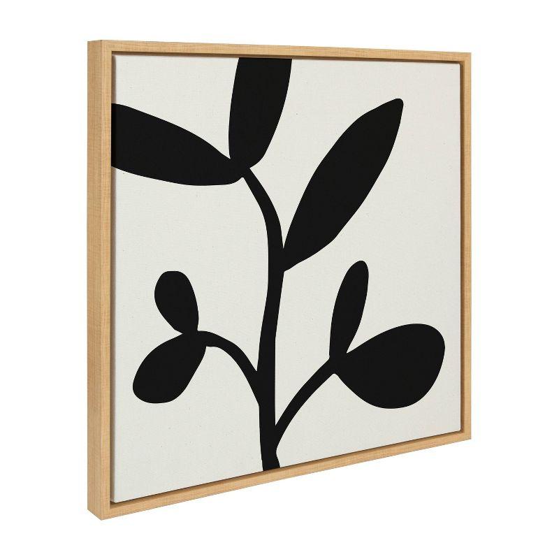 Sylvie Modern Botanical Neutral Abstract II Framed Wall Canvas Natural - Kate & Laurel All Things Decor