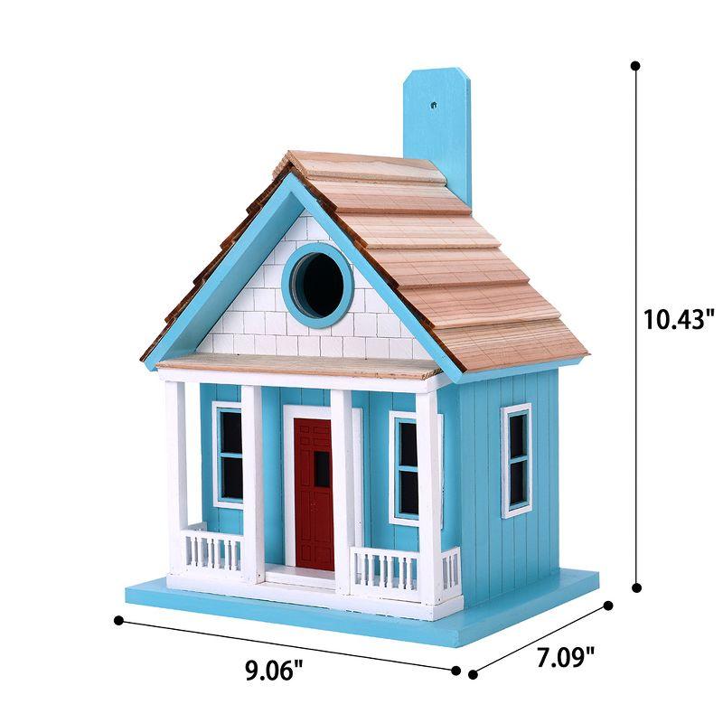 Vandue Outdoor Wooden Birdhouse, Bird-Friendly Perch - Cape Cod