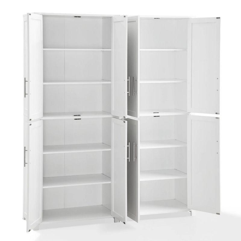 Savannah White 2-Piece Pantry Set with Adjustable Shelving