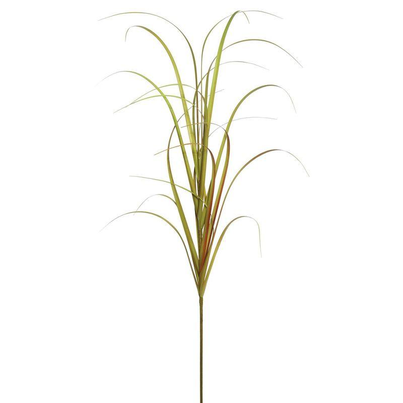 Modern Outdoor Tabletop Faux Grass Arrangement in Sleek Pot