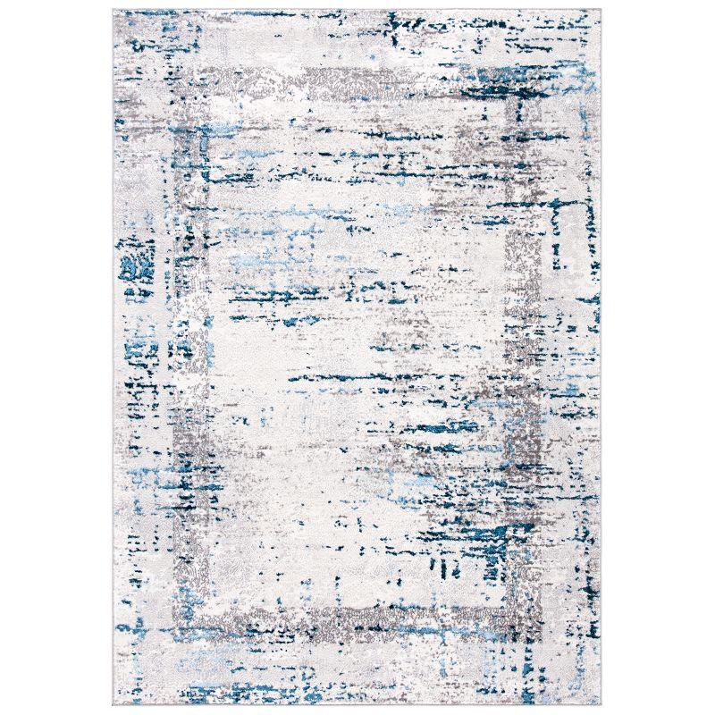 Modern Gray 9' x 12' Hand-Knotted Synthetic Reversible Rug