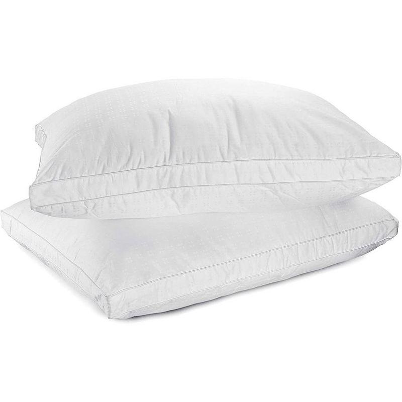 White Queen Size Cotton Down Alternative Pillows (2 Pack)