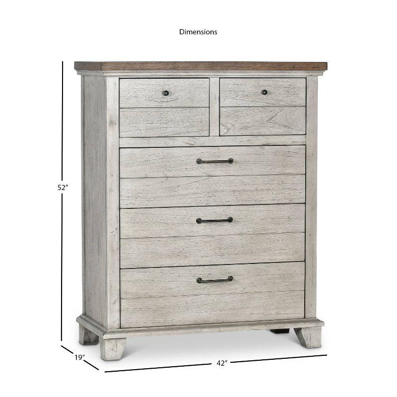 Bear Creek 5 Drawer Chest Rustic Ivory/Honey - Steve Silver Co.