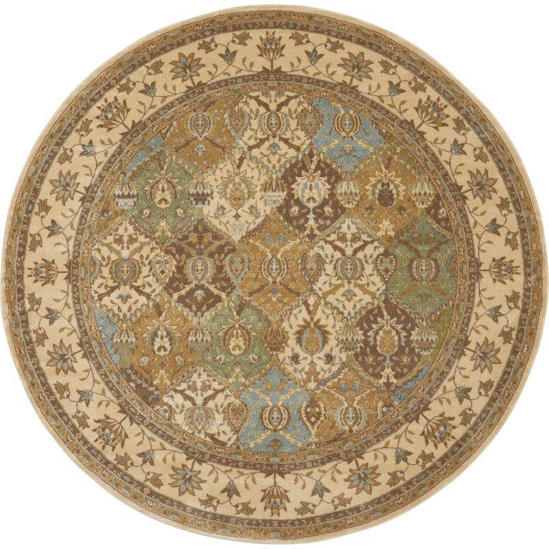 Eclectic Elegance Hand-Knotted Multicolor Synthetic Round Rug - 7'10"