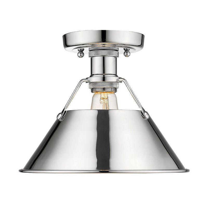 Golden Lighting Orwell 1-Light Flush Mount in Chrome