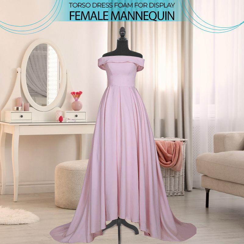 FDW Female Mannequin Manikin 60”-67”Height Adjustable Mannequin Model Display Torso Body Mannequin Dress Form Mannequin for Fashion Designers