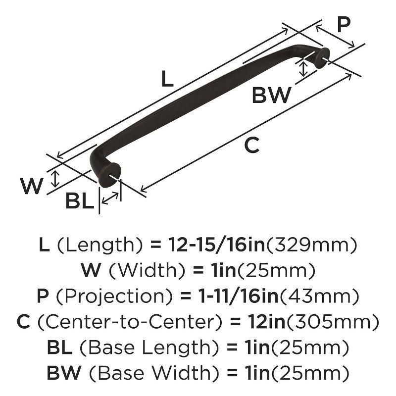 Oil-Rubbed Bronze 12-Inch Industrial Appliance Pull