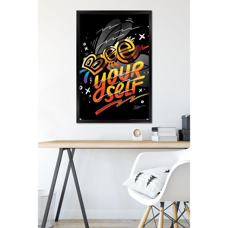 Trends International Jason Naylor - Bee Yourself Framed Wall Poster Prints