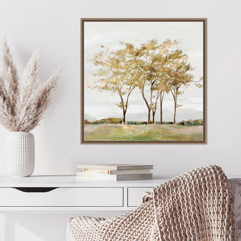 Amanti Art Golden Acre Wood (Trees) by Isabelle Z Canvas Wall Art Print Framed 22 x 22-in.