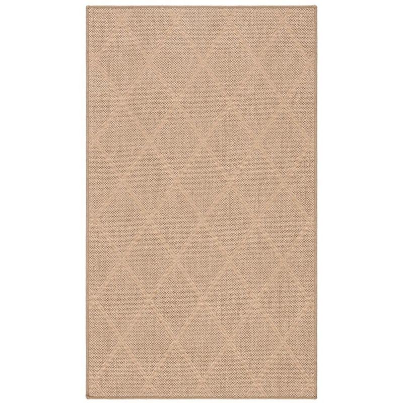 Handmade Geometric Synthetic 4' x 6' Rectangular Rug