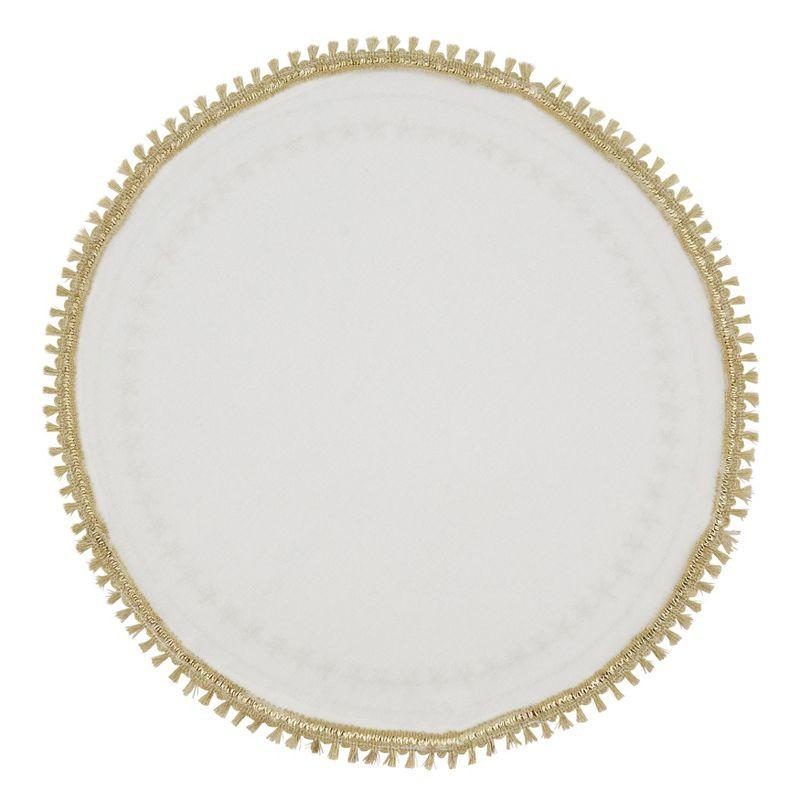 100% Cotton No Pattern Round Placemat