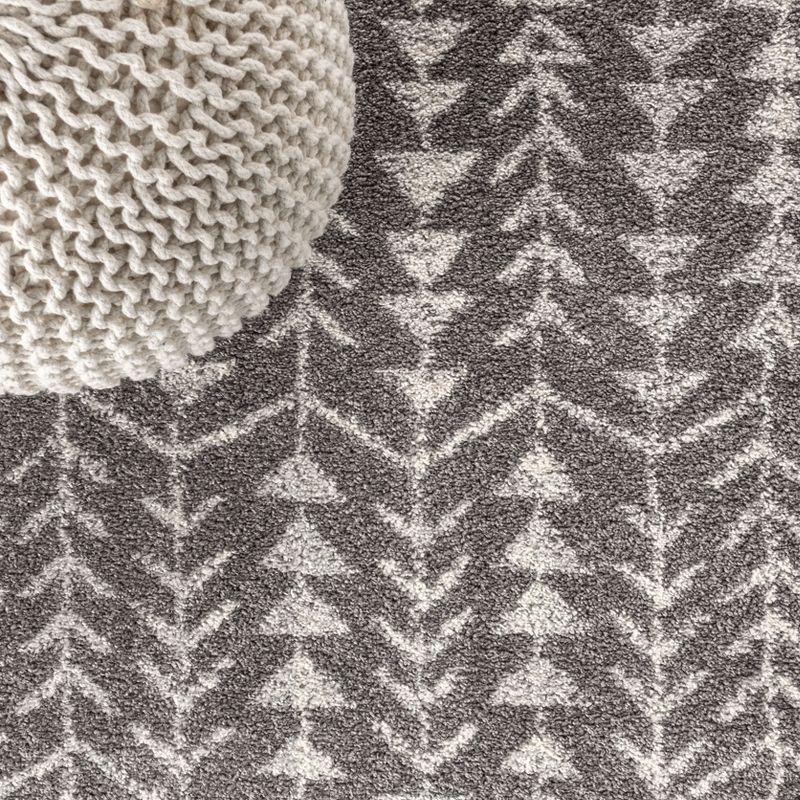 3'x5' Ziri Moroccan Geometric Area Rug, Grey/Cream - JONATHAN Y