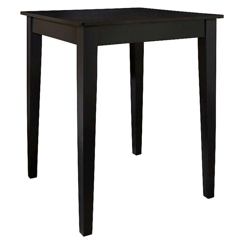 Black Wood Transitional Counter Height Pub Table