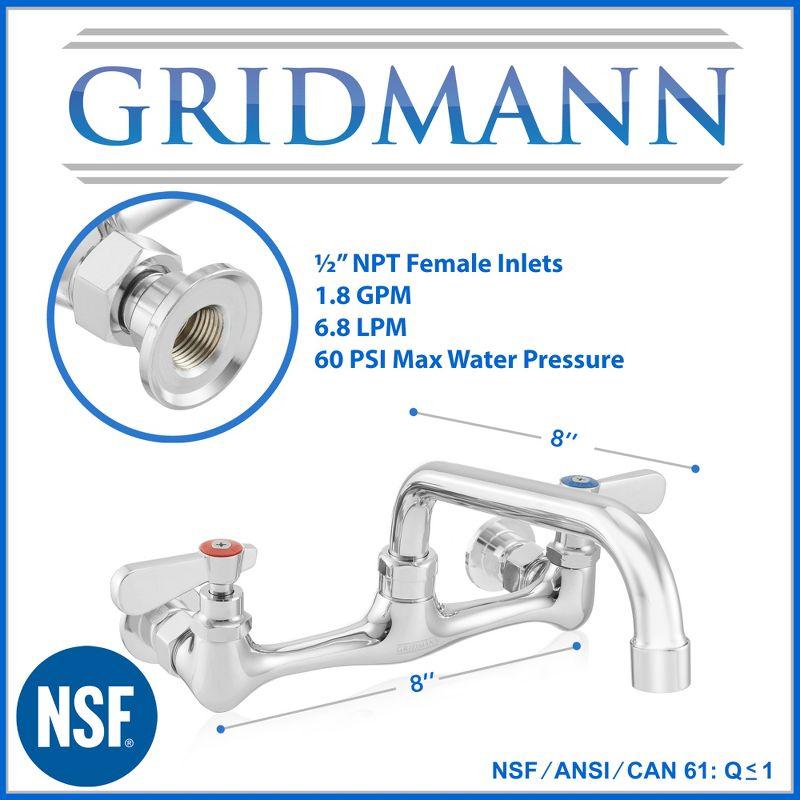 Express KitchQuip Wall Mounted Optional Bathroom Faucet WMF6"S