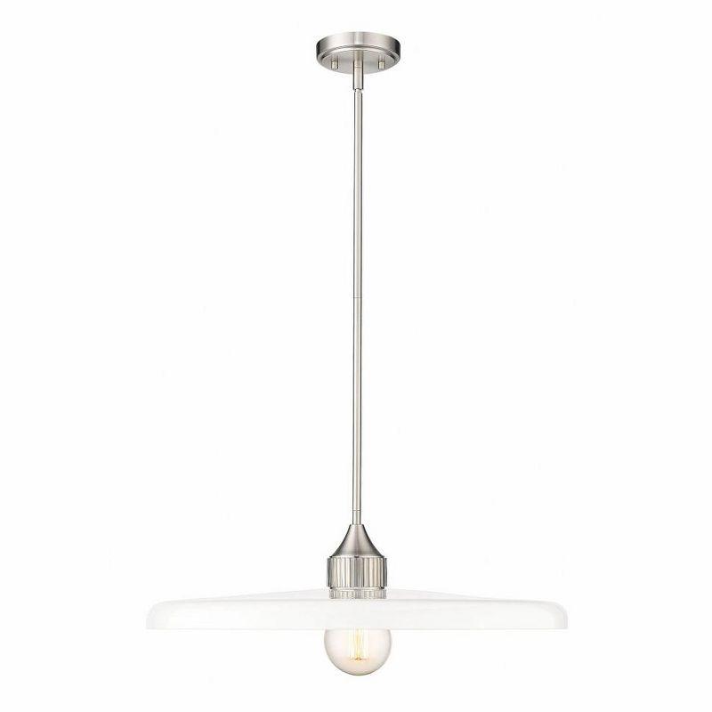 Paloma Brushed Nickel 24" LED Glass Indoor/Outdoor Pendant Light