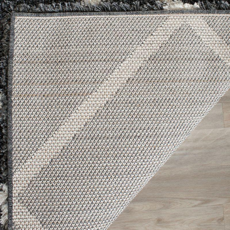 Hudson Shag SGH281 Power Loomed Indoor Area Rug - Dark Grey/Ivory - 8'x10' - Safavieh