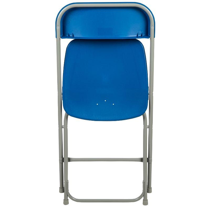 Flash Furniture Hercules Series Plastic Folding Chair Blue - 10 Pack 650LB Weight Capacity Comfortable Event Chair-Lightweight Folding Chair