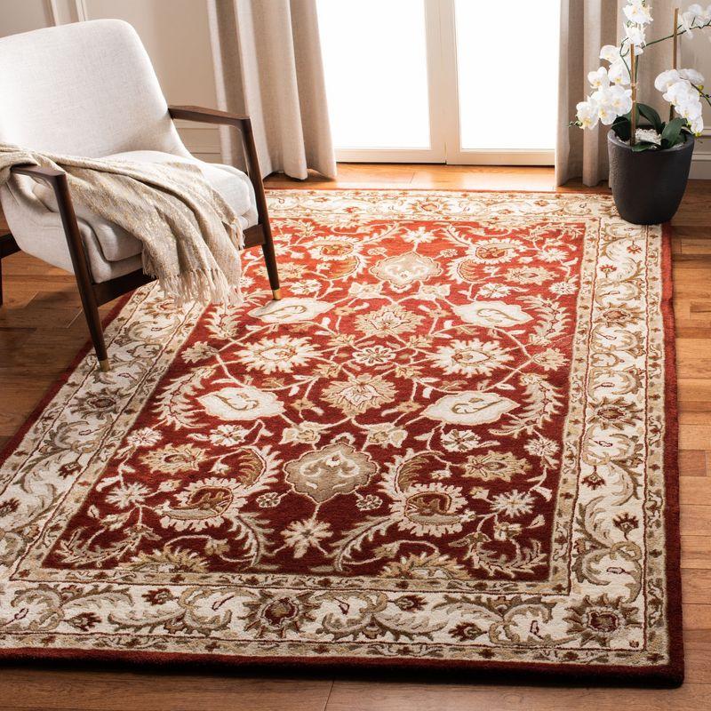 Royalty ROY244 Hand Tufted Area Rug - Red/Ivory - 8'x10' - Safavieh.
