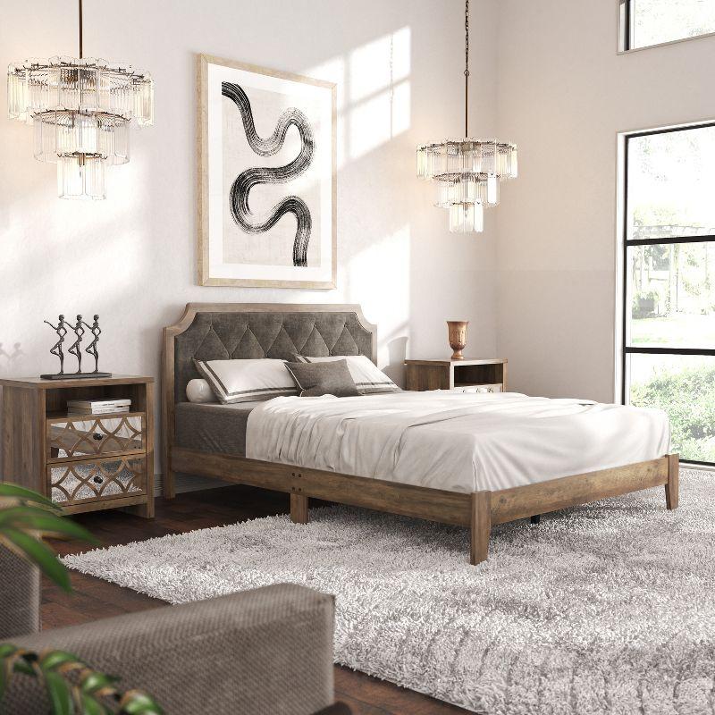 Galano Annifer Upholstered Queen Platform Bed With Headboard