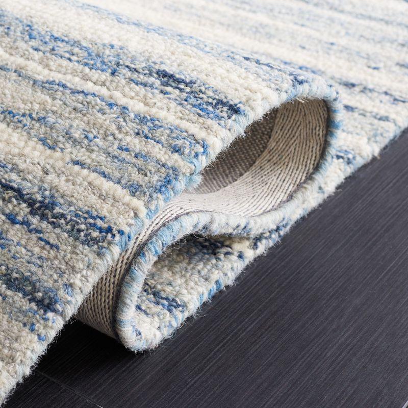 Abstract ABT926 Handmade Indoor Runner - Ivory/Dark Blue - 2'-3"x8' - Safavieh