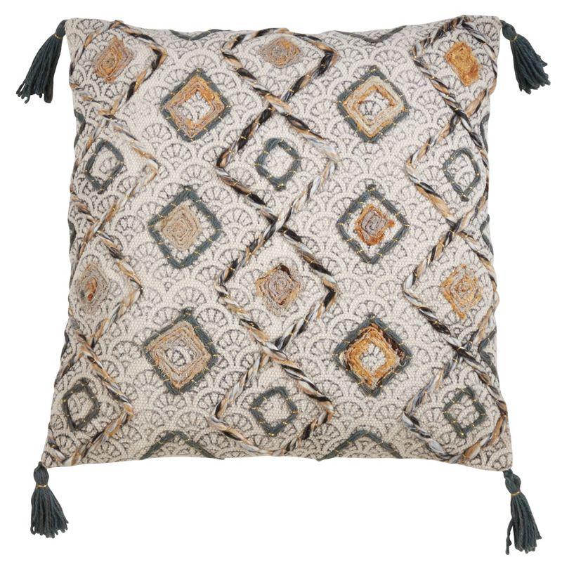 Saro Lauren Pillow Collection Geometric Cotton Pillow Cover