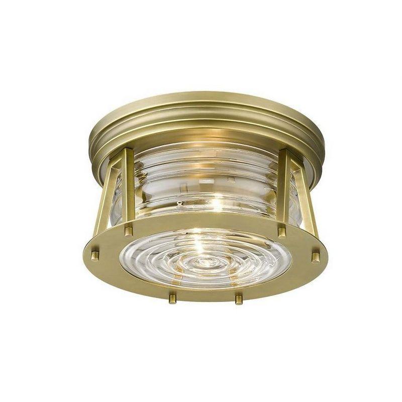 Z-Lite Cape Harbor 2 - Light Flush Mount in  Rubbed Brass