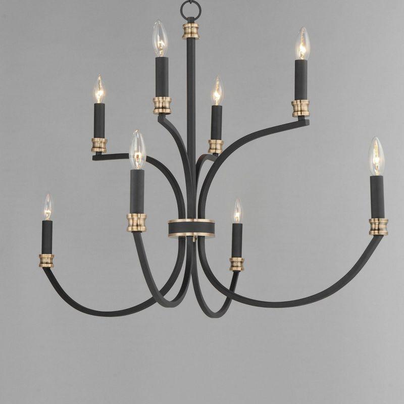 Maxim Lighting Charlton 8 - Light Chandelier in  Black/Antique Brass