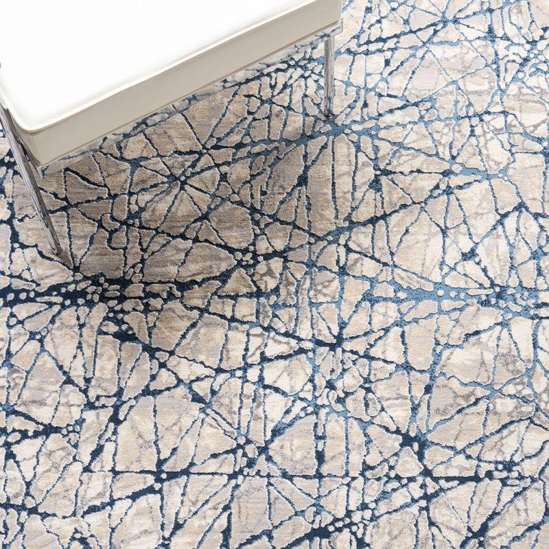 Meadow MDW324 Power Loomed Indoor Area Rug - Navy/Ivory - 6'7"x6'7" - Safavieh