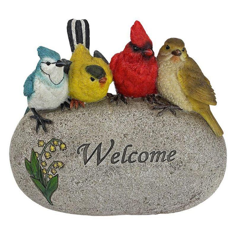 Design Toscano Birdy Welcome Sign Garden Stone Statue