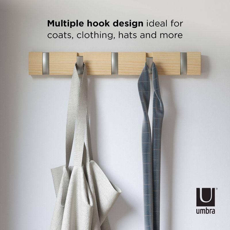 Flip 5 - Hook Solid Wood Coat Rack
